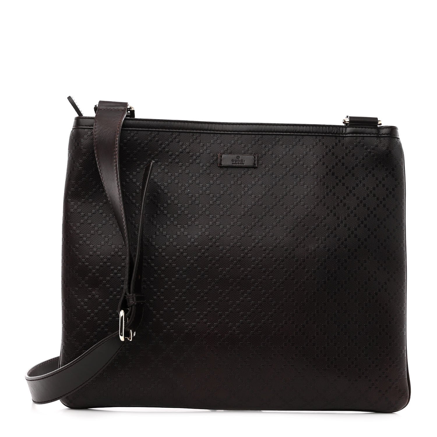 Gucci Hilary Lux Bright Diamante Medium Flat Messenger Bag Testa Di Moro 1 of 9