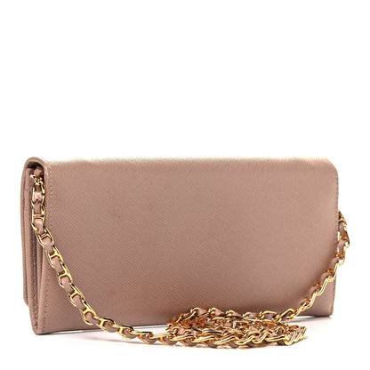 Prada Saffiano Metal Oro Chain Wallet Cammeo 2 of 4