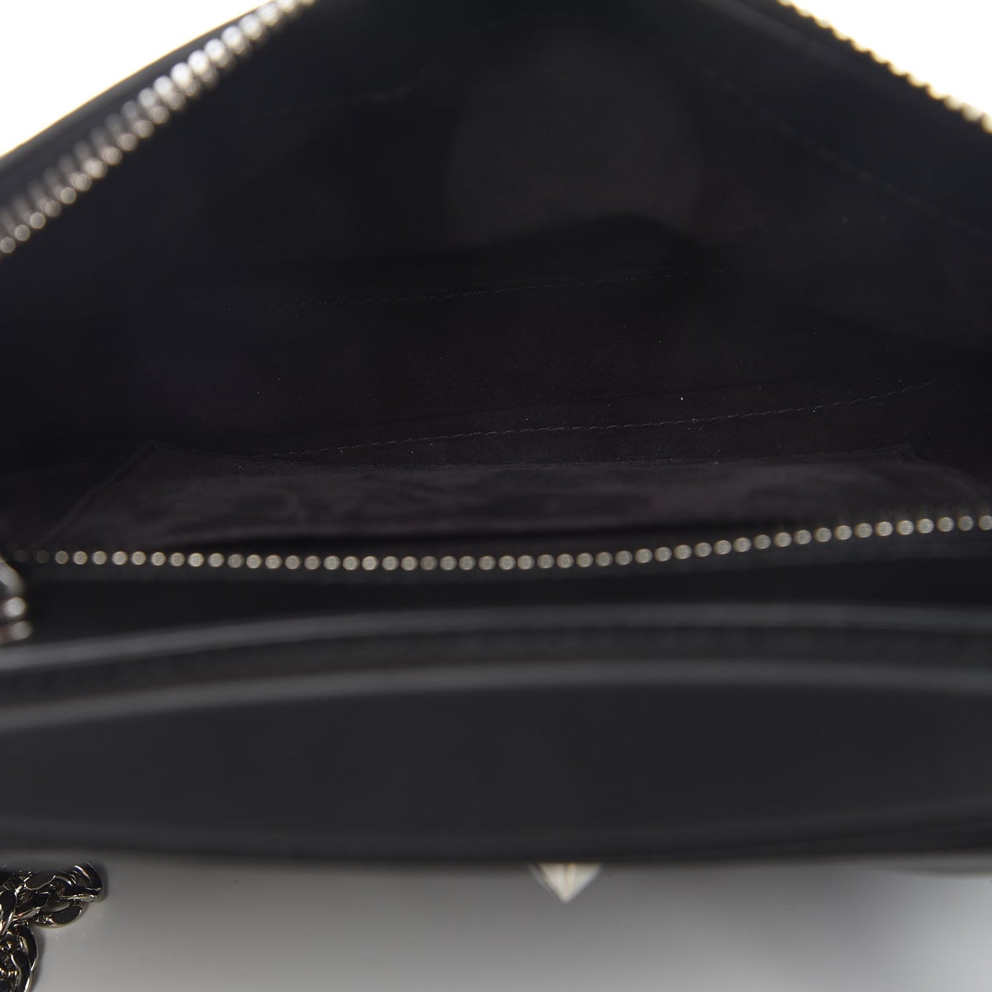 Vitello Baltico Dolce Nappa Lace Up Small Dotcom Click Chain Satchel Black