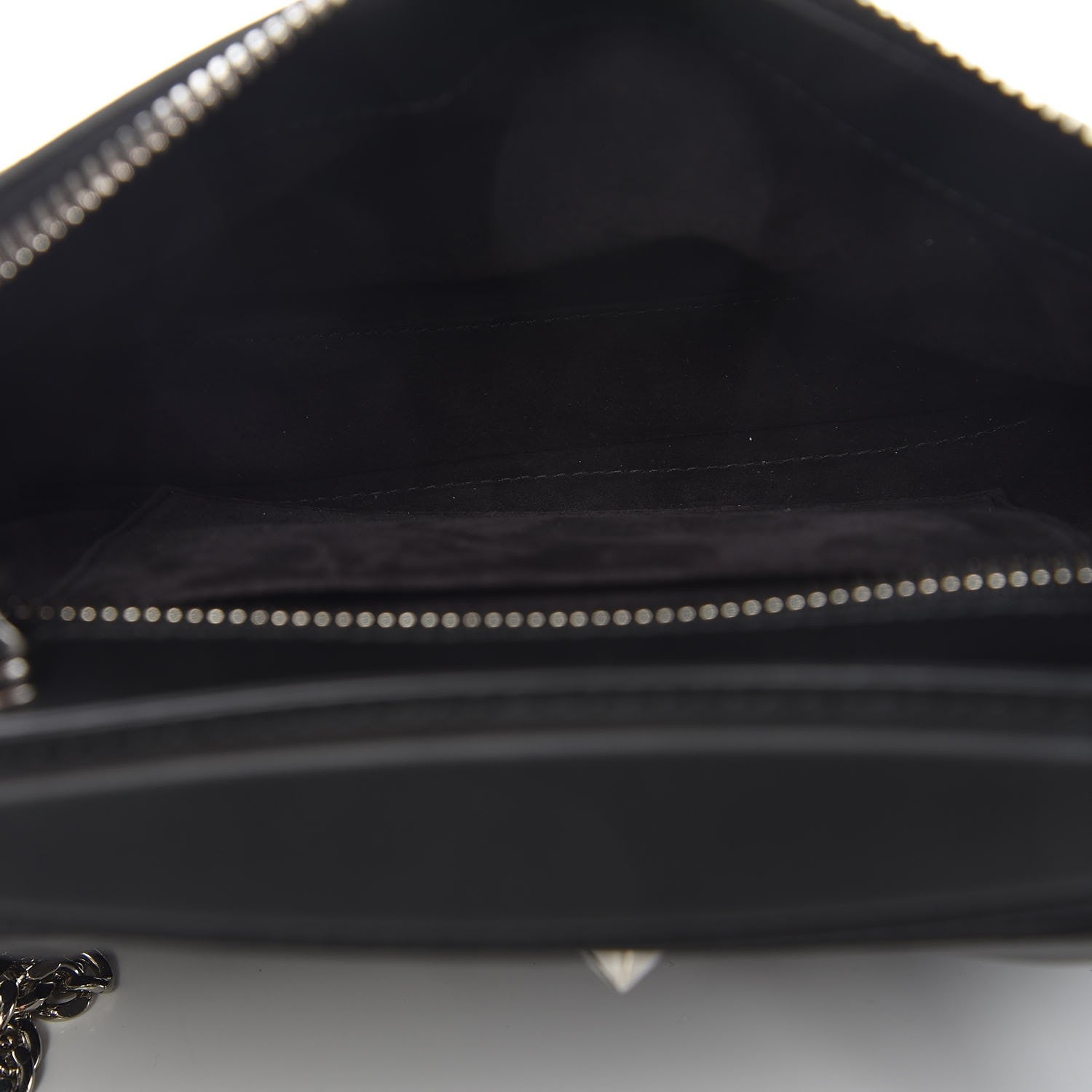 Fendi Vitello Baltico Dolce Nappa Lace Up Small Dotcom Click Chain Satchel Black 7 of 12
