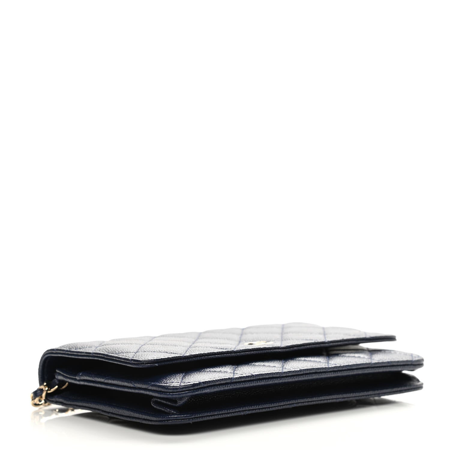 Chanel Caviar Quilted Wallet On Chain WOC Navy Blue 4 of 13
