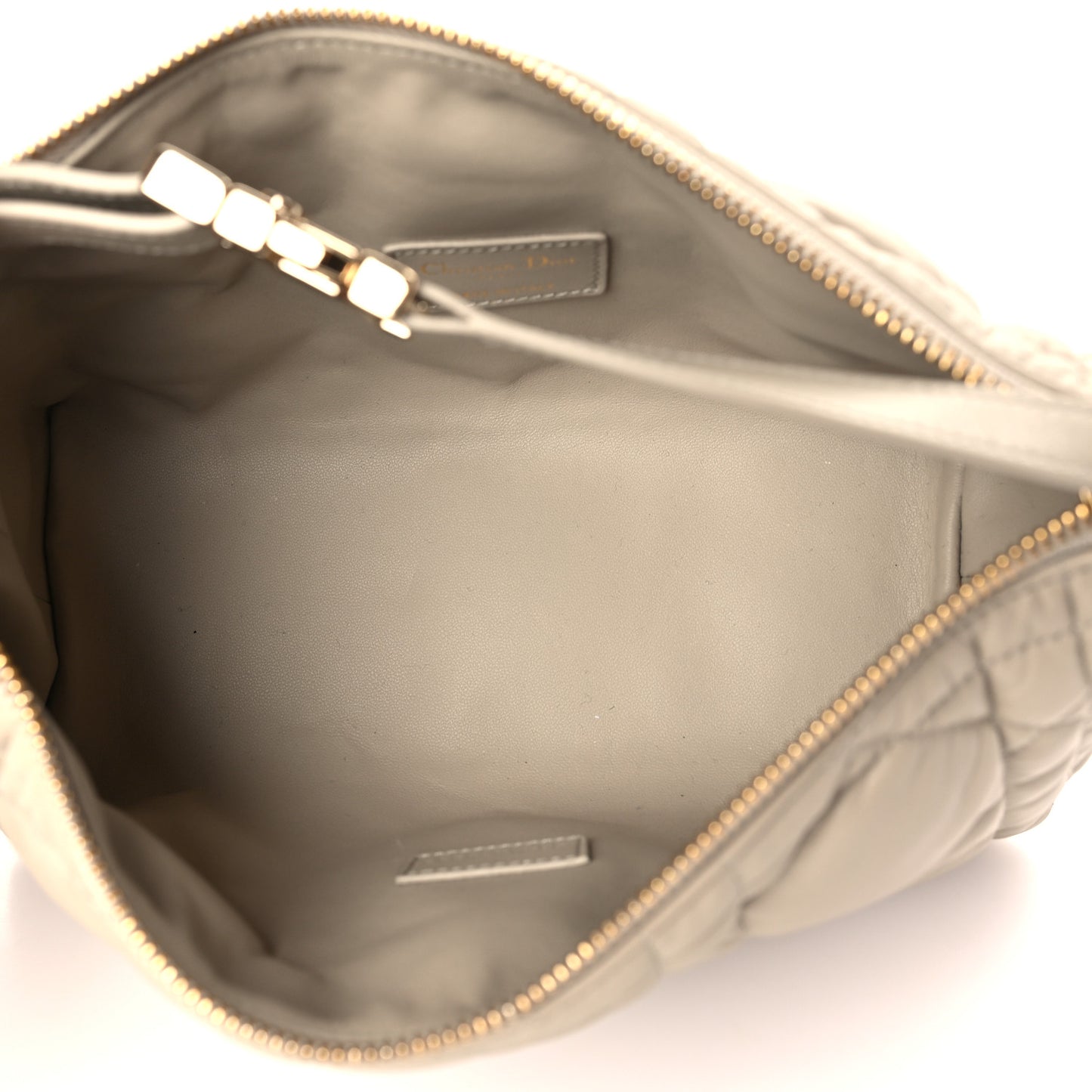 Calfskin Macrocannage Medium Diortravel Nomad Pouch Sand