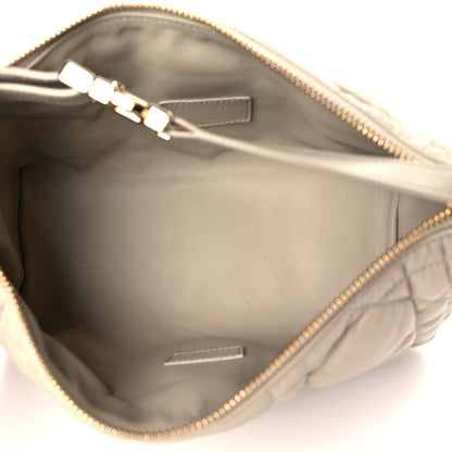 Christian Dior Calfskin Macrocannage Medium Diortravel Nomad Pouch Sand 6 of 10