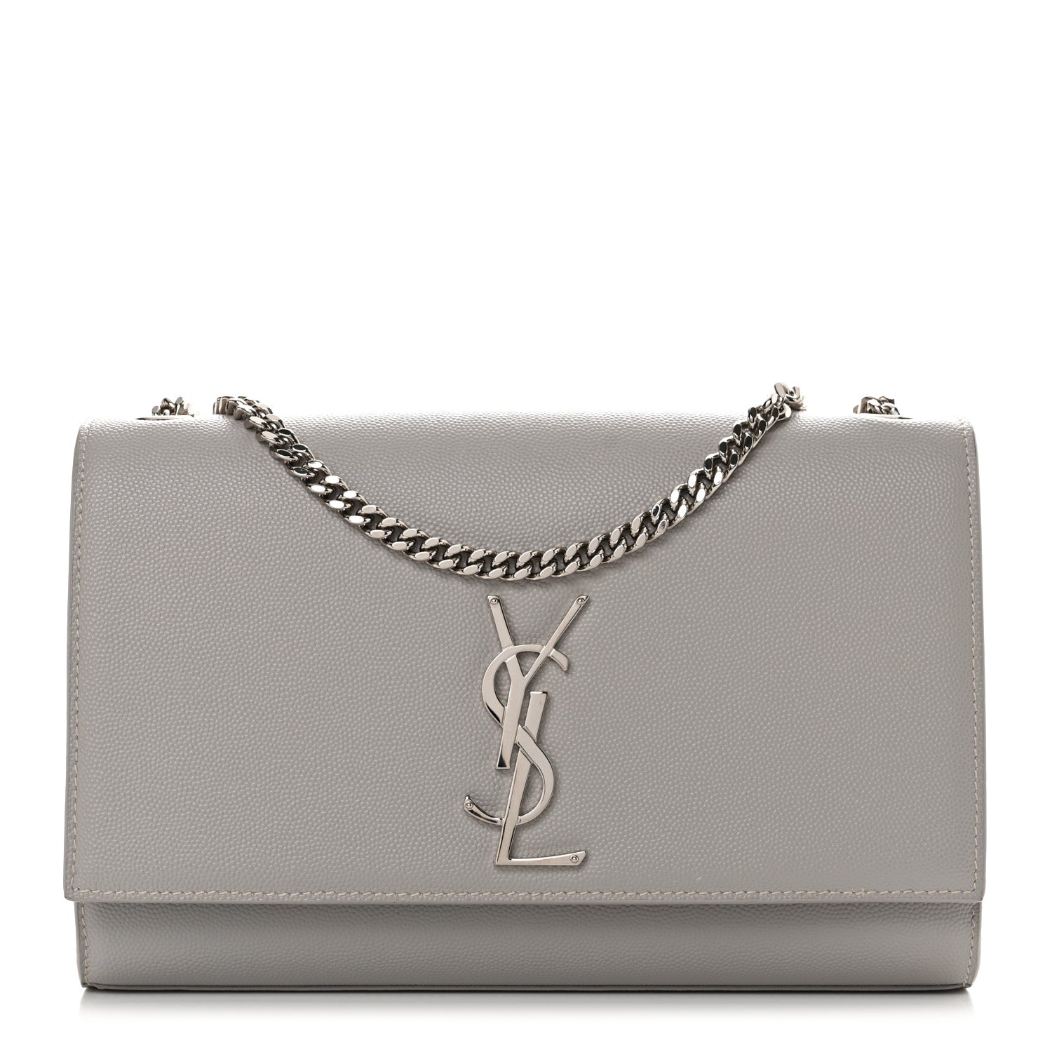 Saint Laurent Grain De Poudre Medium Monogram Kate Satchel Souris 1 of 11