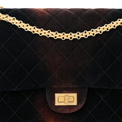 Chanel Ombre Velvet Quilted 2.55 Reissue 225 Flap Navy 8 of 10