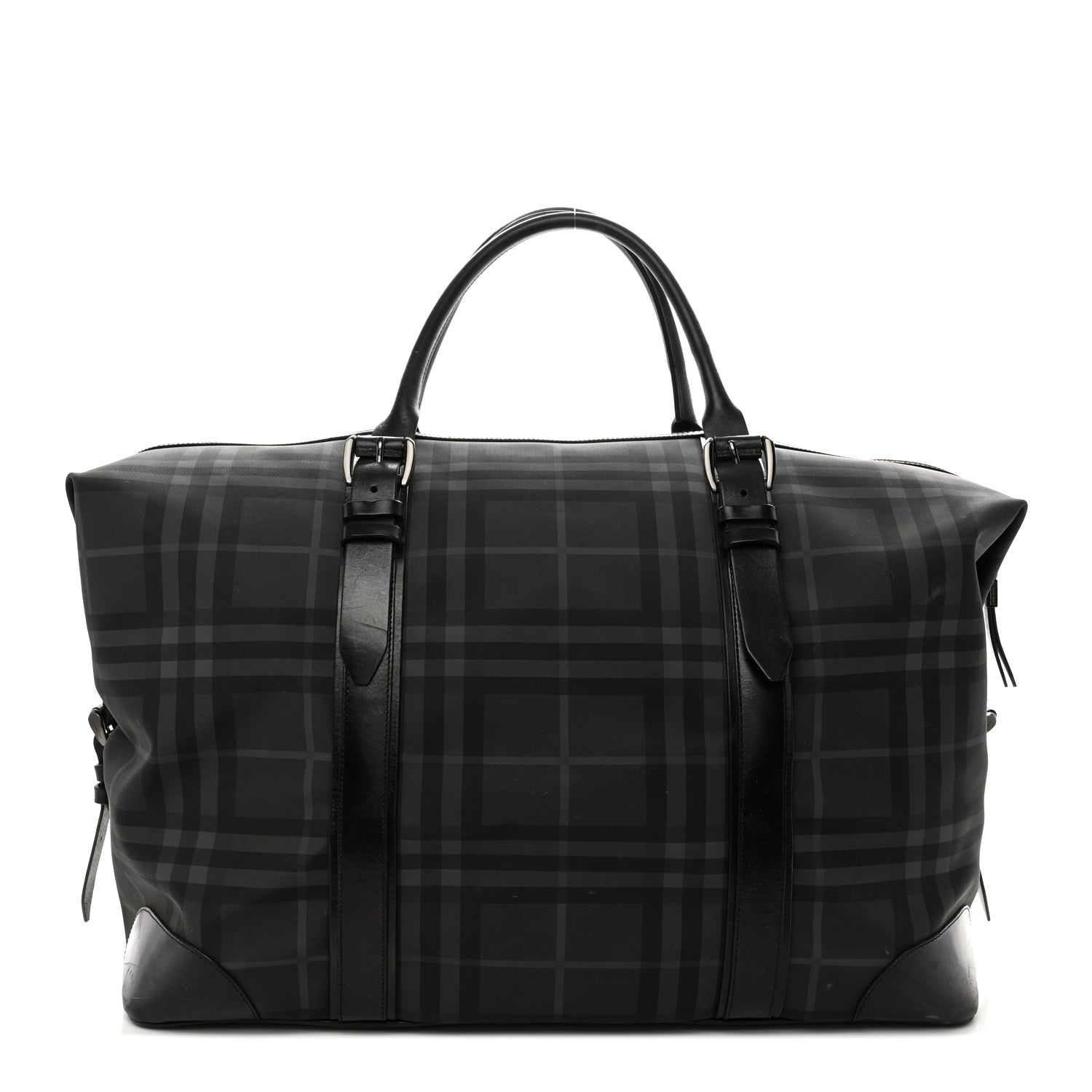 Burberry Nylon Smoked Check Weekend Duffle Bag Black 1 of 18
