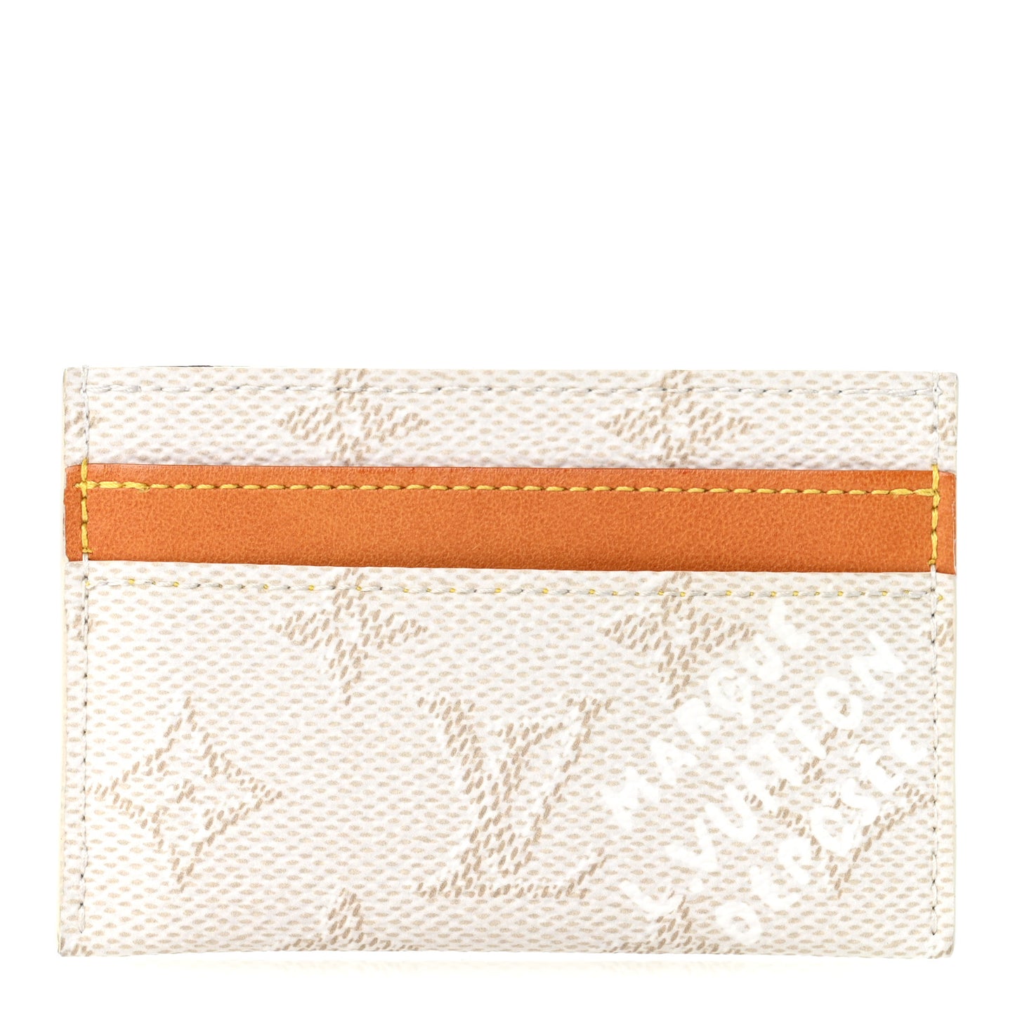 Monogram Double Card Holder White