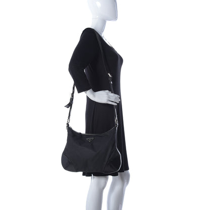 Prada Tessuto Nylon Calfskin Flat Messenger Bag Black 2 of 21