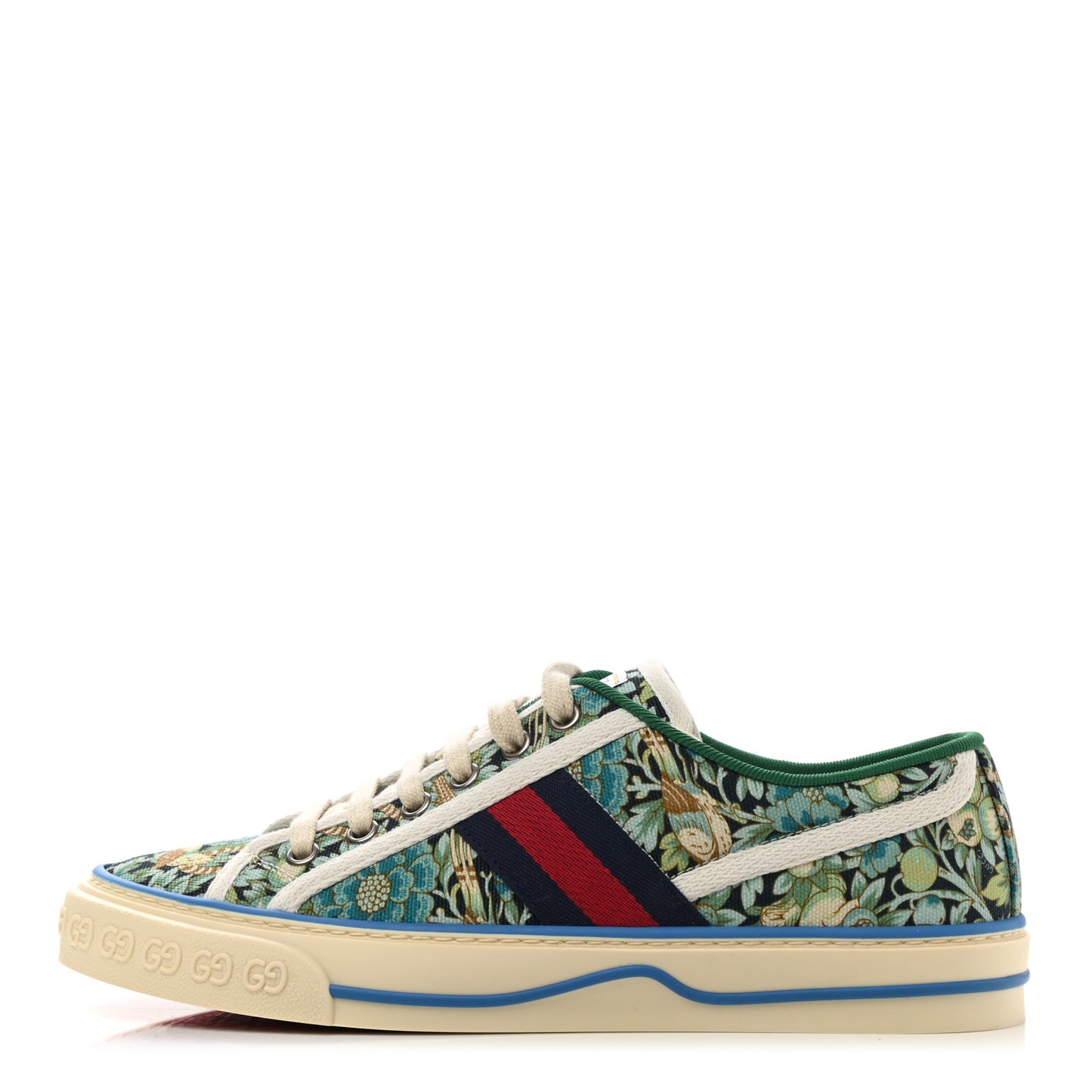 X LIBERTY OF LONDON Canvas Web Floral Print Womens 1977 Tennis Sneakers 37 Carta Acquamarine Navy Mystic White