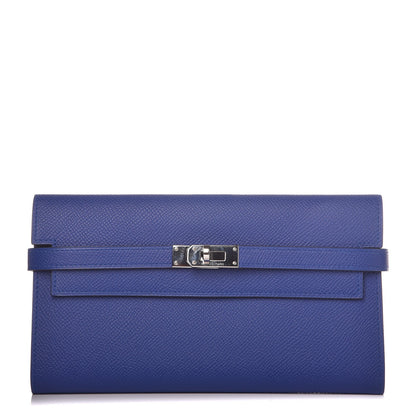 Hermes Epsom Kelly Longue Wallet Bleu Electrique 1 of 9