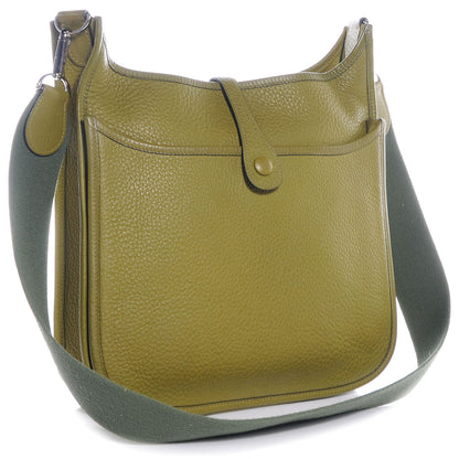 Hermes Taurillon Clemence Evelyne II PM Vert Chartreuse 3 of 7