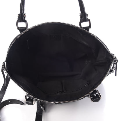 Gucci Pebbled Calfskin Medium GG Charm Dome Satchel Black 6 of 10