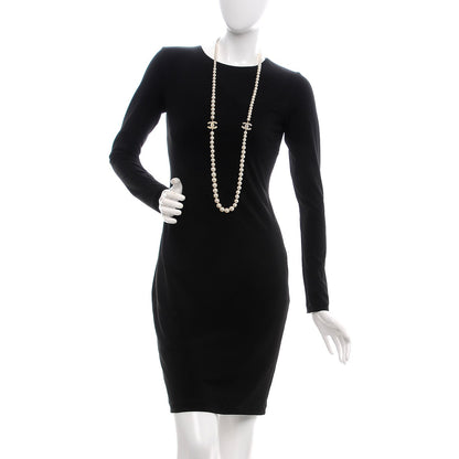 Chanel Pearl Baguette Crystal Long CC Necklace Gold 2 of 5