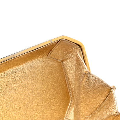 Judith Leiber Swarovski Crystal Minaudiere Clutch Silver Gold 13 of 13