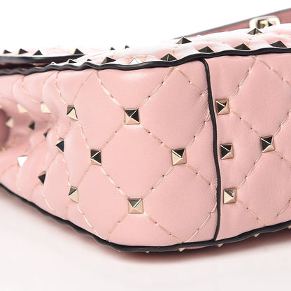 Valentino Garavani Lambskin Medium Rockstud Spike Shoulder Bag Pink 9 of 10