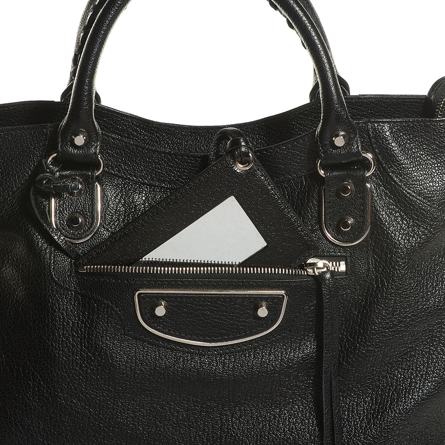 Balenciaga Chevre Silver Metallic Edge Hardware Velo Black 11 of 11