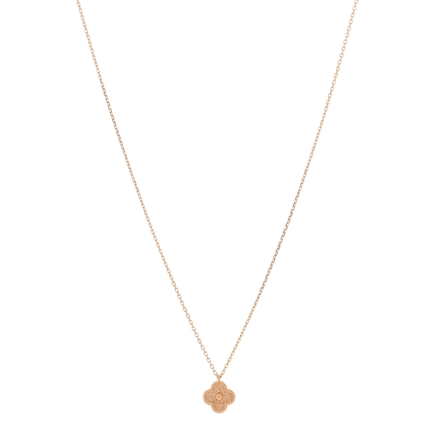 18K Rose Gold Sweet Alhambra Pendant Necklace