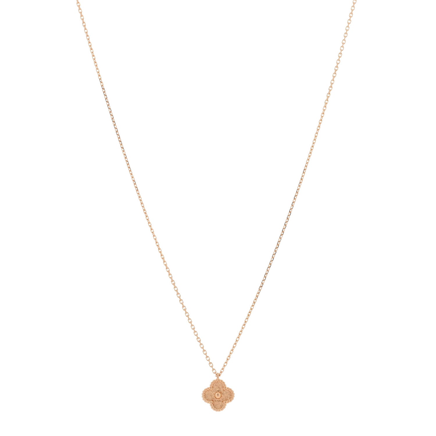Van Cleef & Arpels 18K Rose Gold Sweet Alhambra Pendant Necklace 1 of 4
