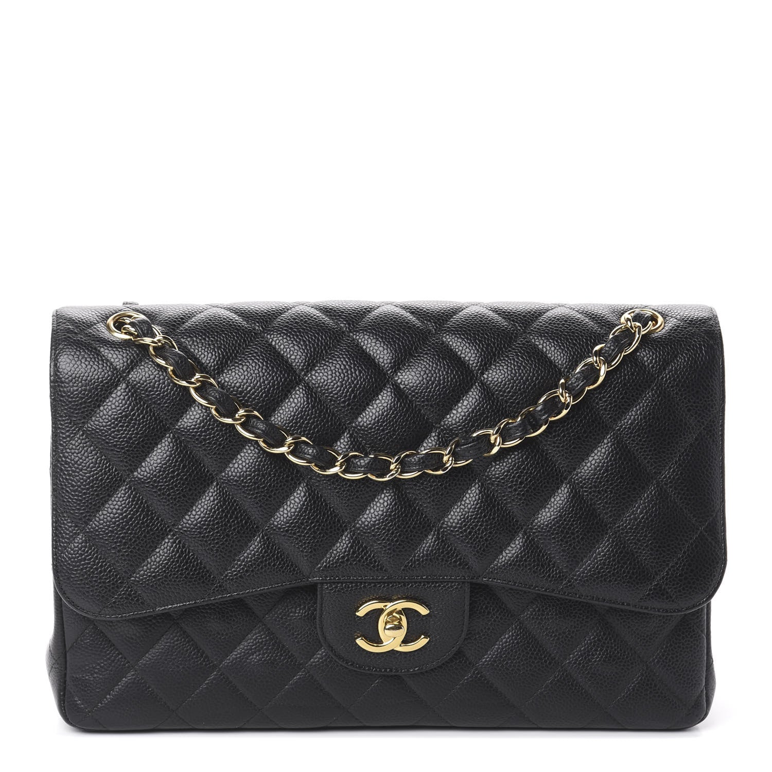 Chanel Caviar Quilted Jumbo Double Flap Black 1 of 11