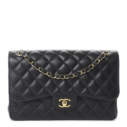 Chanel Caviar Quilted Jumbo Double Flap Black 1 of 11