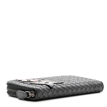 Bottega Veneta Nappa Intrecciato Ayers Zip Around Butterfly Wallet Black 3 of 7