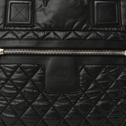 Chanel Nylon Quilted Large Coco Cocoon Tote Black 8 of 10