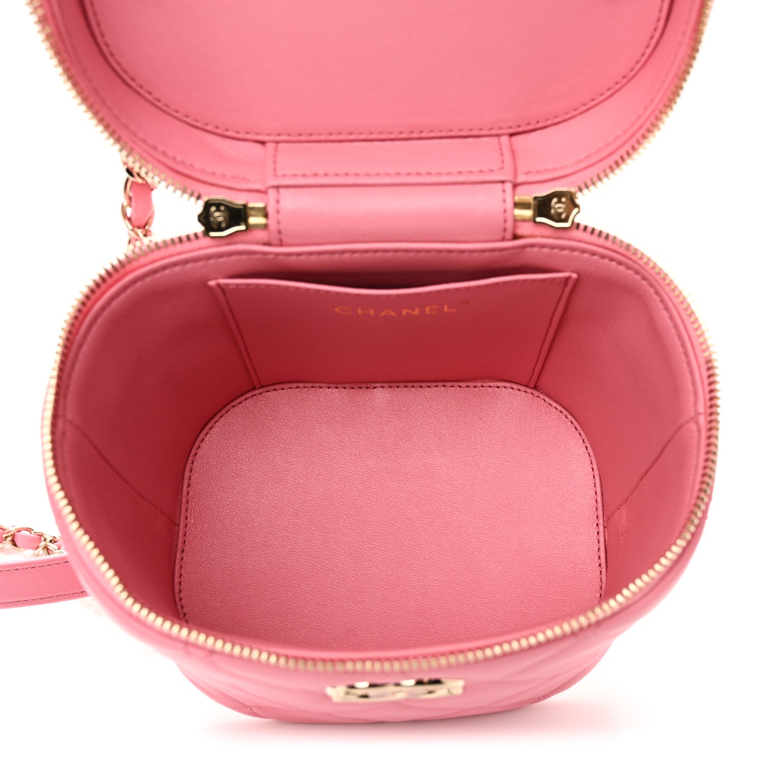 Chanel Lambskin Quilted Trendy Vanity Case Pink 5 of 10