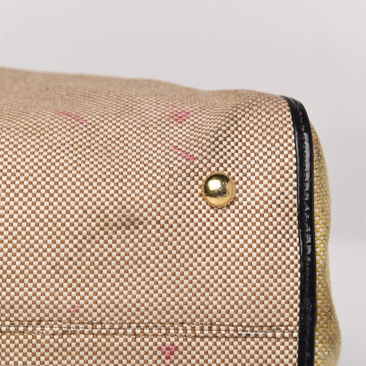 Canvas Colorblock Small Chameleon Tote Natural