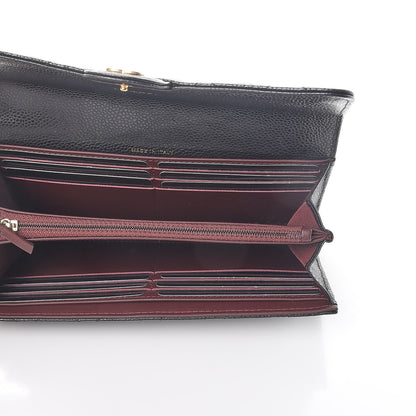Chanel Caviar Quilted Large Gusset Flap Wallet Black 5 of 9