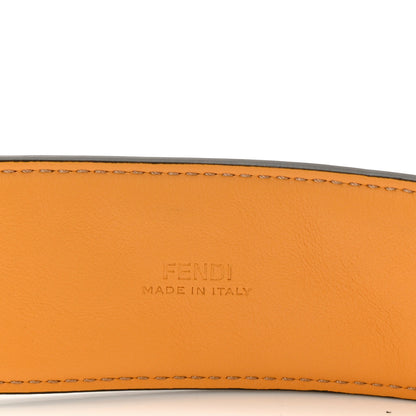 Fendi Vitello Grace FF 1974 Embossed Baguette Belt 80 32 Miele Scuro 3 of 7