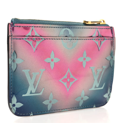 Louis Vuitton LOUIS VUITTON Metallic Vernis Degrade Key Pouch Blue Pink 3 of 8