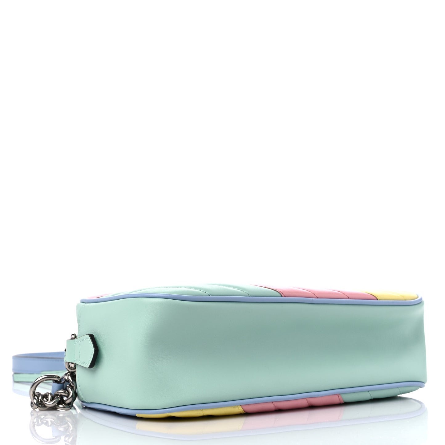 Calfskin Matelasse Diagonal Small GG Marmont Chain Shoulder Bag Multicolor Pastel