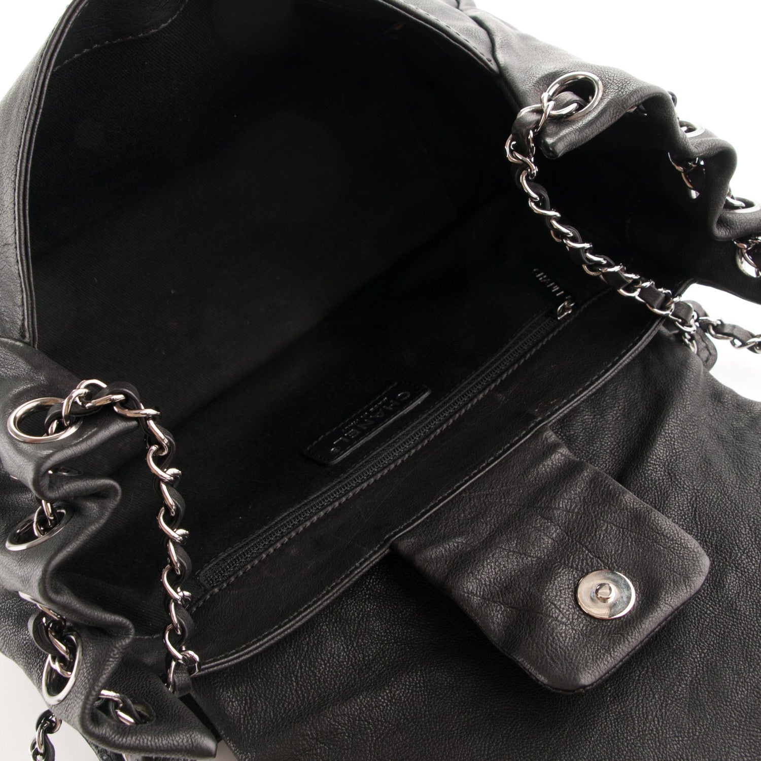 Chanel Calfskin Diamond Stitch Accordion Flap Black 5 of 7