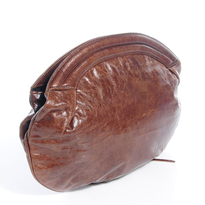 Balenciaga Chevre Oval Clutch Truffle 3 of 10
