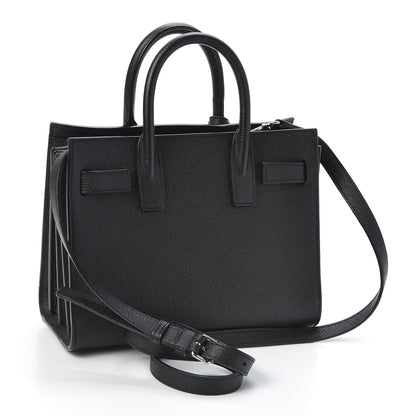 Saint Laurent Grained Calfskin Nano Sac De Jour Black 2 of 9