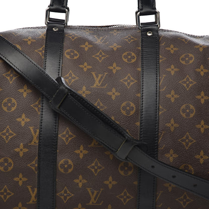 Louis Vuitton Monogram Macassar Keepall Bandouliere 55 10 of 10