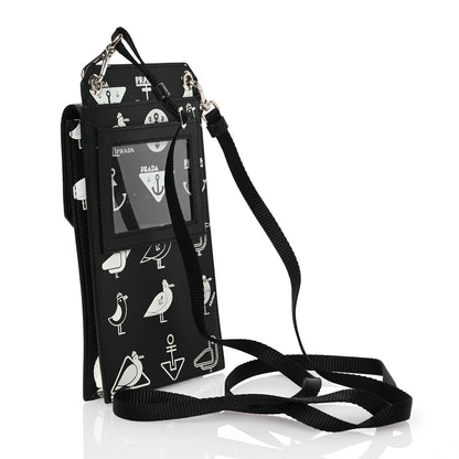 Prada Saffiano Seagull Smartphone Case Black 3 of 13