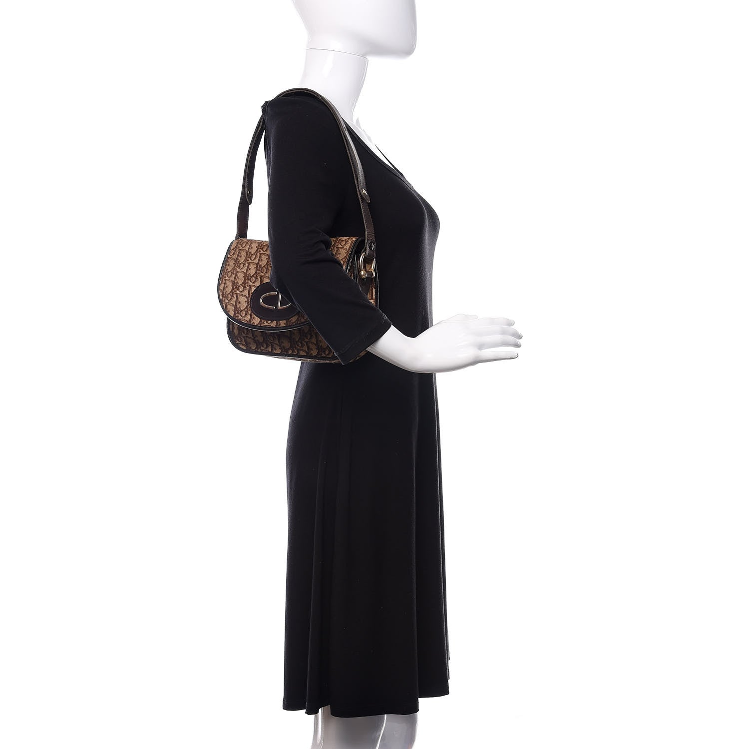 Christian Dior Monogram Shoulder Bag Brown 2 of 10