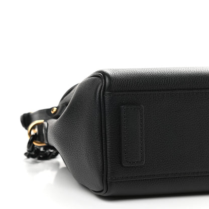 Versace Grained Calfskin Small La Medusa Top Handle Bag Black Lilac 7 of 9