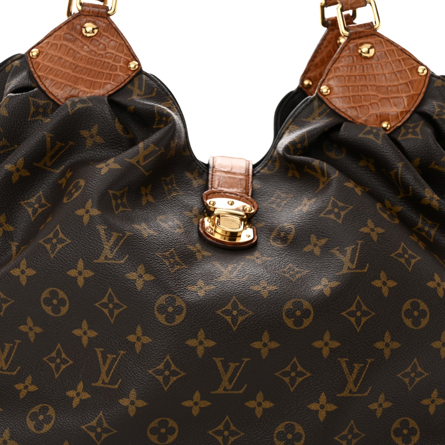 Monogram Alligator Trim Mahina XL