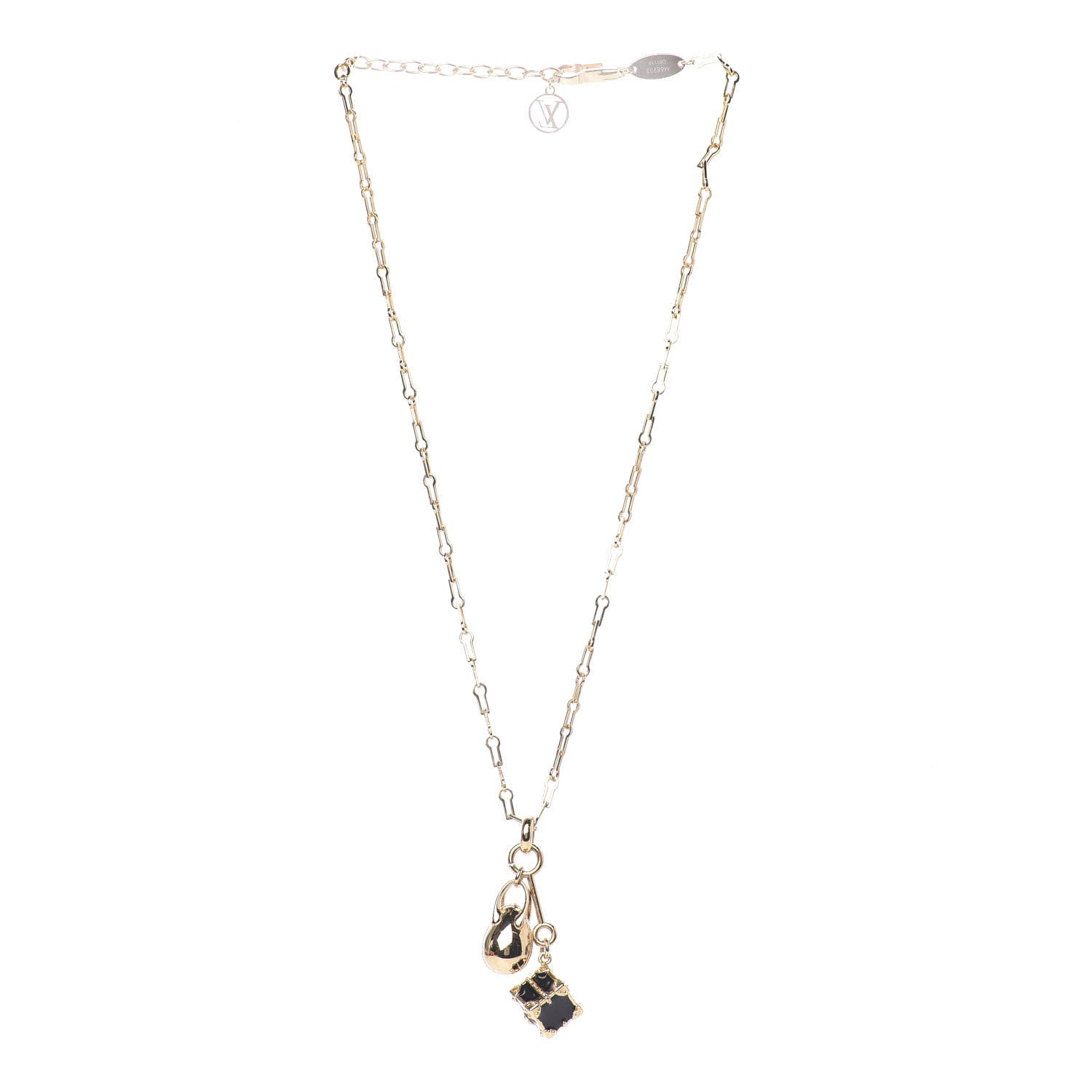 Louis Vuitton Minigram Necklace Gold 3 of 8