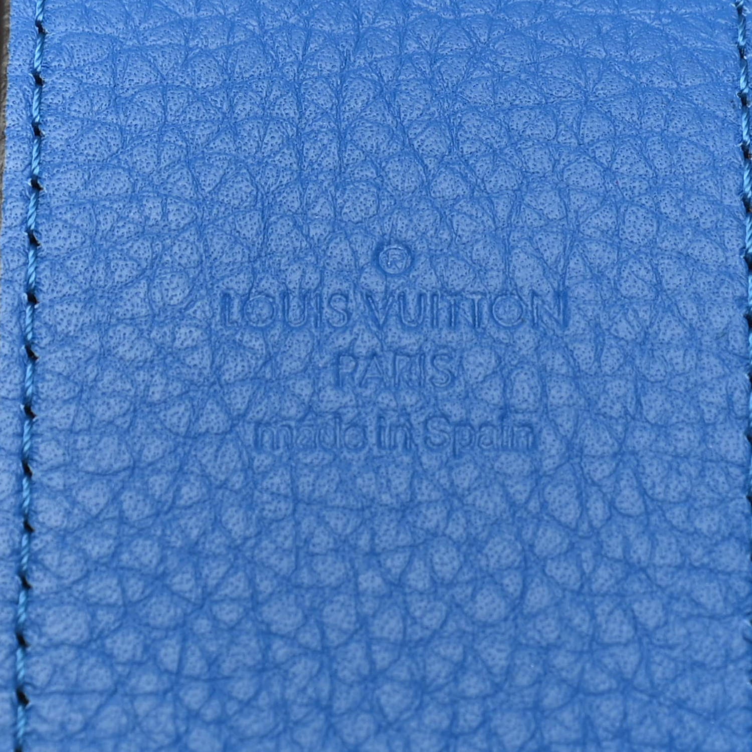 Louis Vuitton Taurillon Bandouliere Shoulder Strap Blue 3 of 4