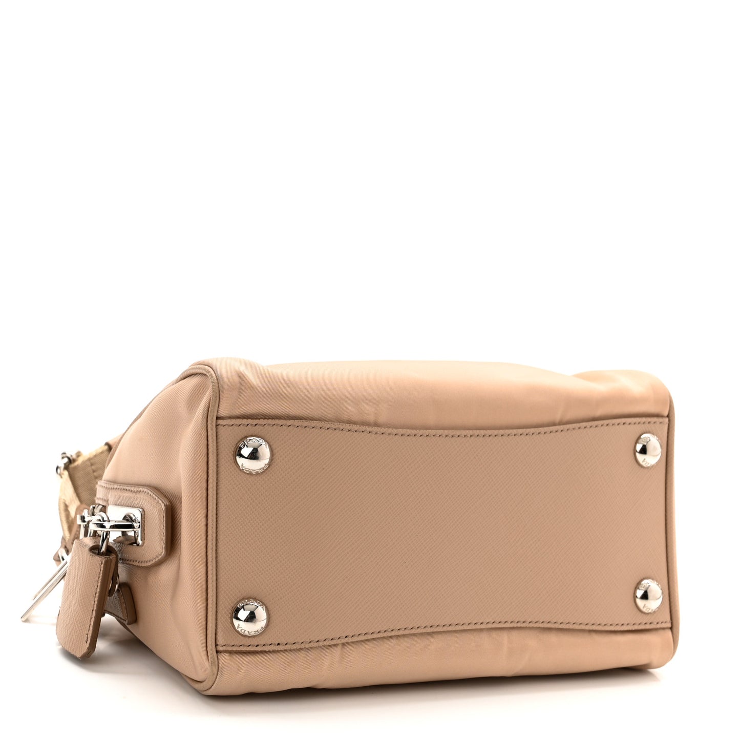 Tessuto Nylon Saffiano Re-Edition 2005 Top Handle Crossbody Bag Cammeo