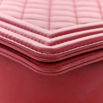 Chanel Lambskin Quilted New Medium Boy Flap Dark Red 11 of 11