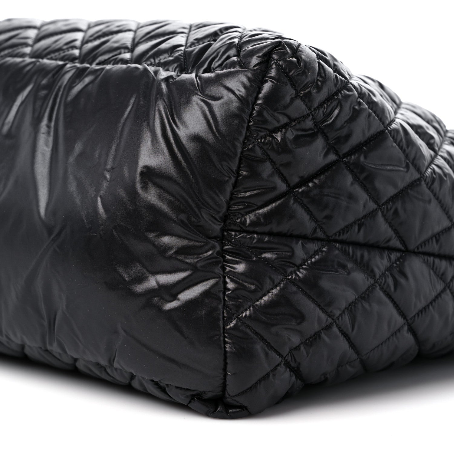 Chanel Nylon Quilted Large Coco Cocoon Tote Black 9 of 9