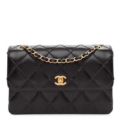 Chanel Glazed Calfskin Stitched Small Flap Brown 1 of 10