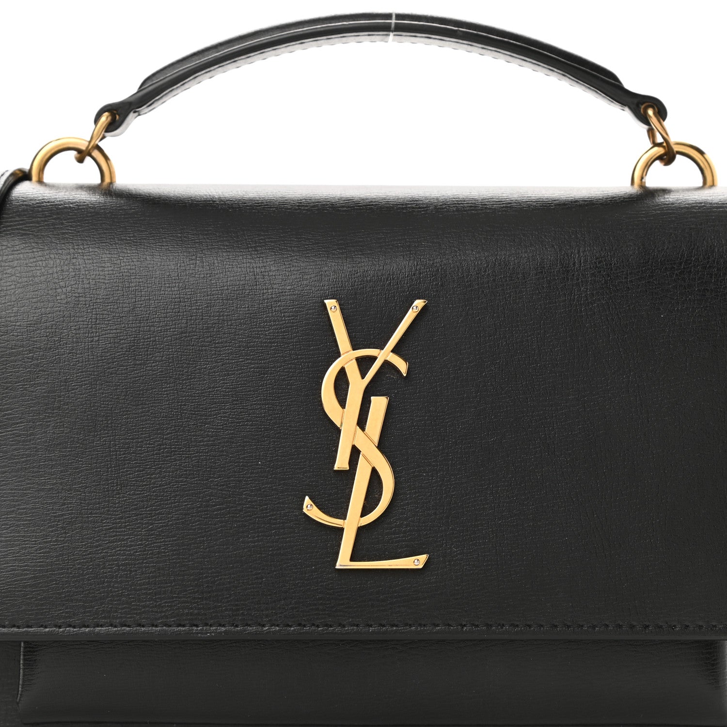 Saint Laurent Calfskin Monogram Sunset Chain Wallet Black 6 of 9