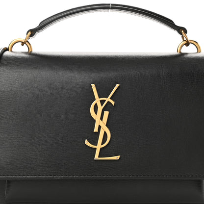 Saint Laurent Calfskin Monogram Sunset Chain Wallet Black 6 of 9