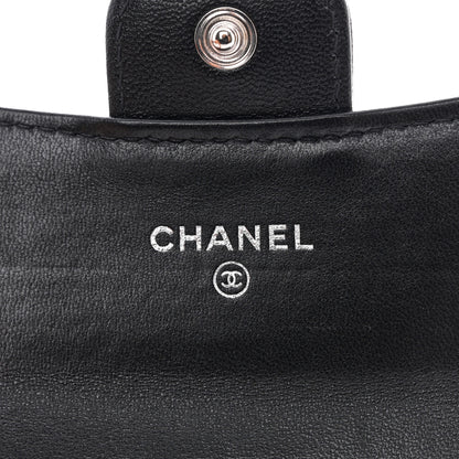Chanel Lambskin Quilted Flap Card Holder Wallet So Black 6 of 11