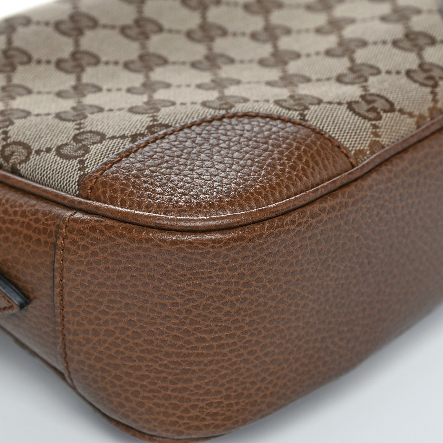 Gucci Monogram Mini Bree Messenger Bag Beige Tabacco 8 of 12